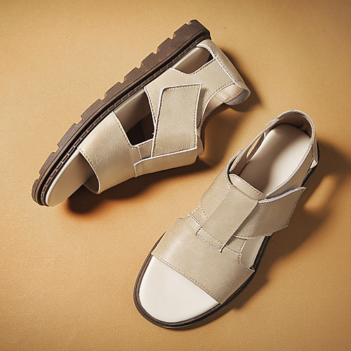 Men's Sandals Gladiator Sandals Roman Sandals Casual Beach Roman Shoes Daily Walking Shoes Nappa Leather Breathable Non-slipping Wear Proof Black Khaki Summer
Men's Sandals Gladiator Sandals Roman Sandals Casual Beach Roman Shoes Daily Walking Shoes Nappa Leather Breathable Non-slipping Wear Proof Black Khaki Summer