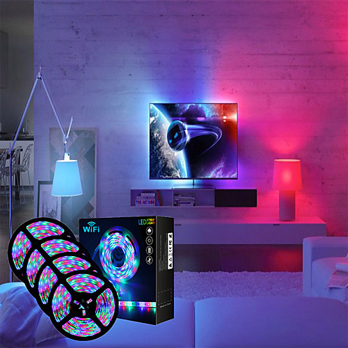 LED Strip Lights Light Sets RGB 4x5M Strip Lights 1620 LEDs 2835 SMD 8mm 1 24Keys Remote Controller 1x 1 To 4 Cable Connector 1 DC Cables 1 set RGB Christmas New Year's APP Control Cuttable Party 12 V
LED Strip Lights Light Sets RGB 4x5M Strip Lights 1620 LEDs 2835 SMD 8mm 1 24Keys Remote Controller 1x 1 To 4 Cable Connector 1 DC Cables 1 set RGB Christmas New Year's APP Control Cuttable Party 12 V