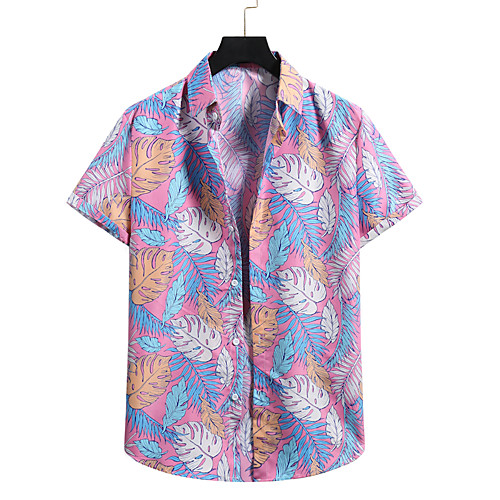 Men's Shirt Other Prints Plants Print Short Sleeve Casual Tops Hawaiian Blue Blushing Pink
Men's Shirt Other Prints Plants Print Short Sleeve Casual Tops Hawaiian Blue Blushing Pink