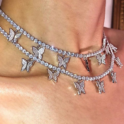 Women's Chain Necklace Classic Butterfly Romantic Alloy Silver Gold 32.4 cm Necklace Jewelry 1pc For Engagement Birthday Party
Women's Chain Necklace Classic Butterfly Romantic Alloy Silver Gold 32.4 cm Necklace Jewelry 1pc For Engagement Birthday Party