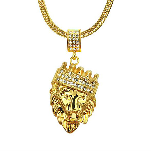 Men's Pendant Necklace Long Necklace Retro Lion Animal Precious Vintage Classic Punk Zircon Gold Plated Alloy Gold 76 cm Necklace Jewelry 1pc For Christmas Halloween Party Evening Street Gift
Men's Pendant Necklace Long Necklace Retro Lion Animal Precious Vintage Classic Punk Zircon Gold Plated Alloy Gold 76 cm Necklace Jewelry 1pc For Christmas Halloween Party Evening Street Gift