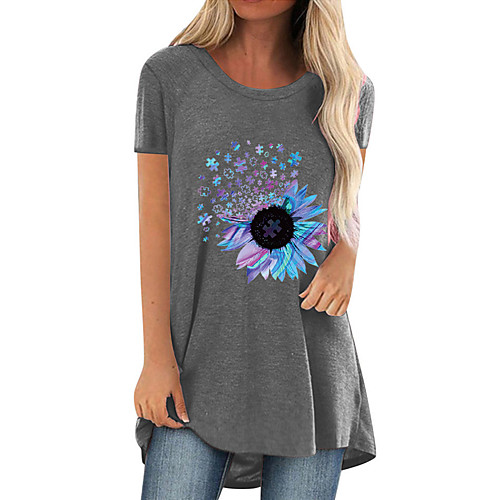 amazon 2021 summer hot sale sunflower print casual large size long round neck short sleeve t-shirt women
amazon 2021 summer hot sale sunflower print casual large size long round neck short sleeve t-shirt women
