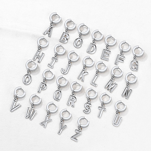 Drop Earrings Hoop Earrings Dangle Earrings Alphabet Shape Simple Fashion Trendy Stainless Steel Earrings Jewelry Silver / Gold / Black For Birthday Party Evening Street Gift 1 Pair
Drop Earrings Hoop Earrings Dangle Earrings Alphabet Shape Simple Fashion Trendy Stainless Steel Earrings Jewelry Silver / Gold / Black For Birthday Party Evening Street Gift 1 Pair