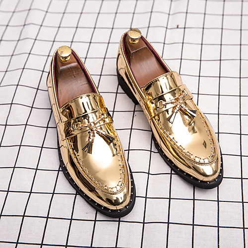 Men's Loafers & Slip-Ons Floral Patent Leather Penny Loafers Business Casual Classic Daily Party & Evening Walking Shoes Patent Leather Breathable Non-slipping Wear Proof Booties / Ankle Boots Gold
Men's Loafers & Slip-Ons Floral Patent Leather Penny Loafers Business Casual Classic Daily Party & Evening Walking Shoes Patent Leather Breathable Non-slipping Wear Proof Booties / Ankle Boots Gold