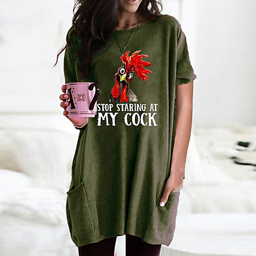 Women's T shirt Dress Graphic Animal Round Neck Tops Basic Basic Top Black Wine Army Green
Women's T shirt Dress Graphic Animal Round Neck Tops Basic Basic Top Black Wine Army Green