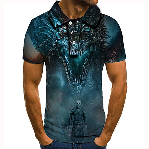 Men's Golf Shirt 3D Print Dragon Human Button-Down Short Sleeve Street Tops Casual Fashion Cool Blue / Sports
Men's Golf Shirt 3D Print Dragon Human Button-Down Short Sleeve Street Tops Casual Fashion Cool Blue / Sports