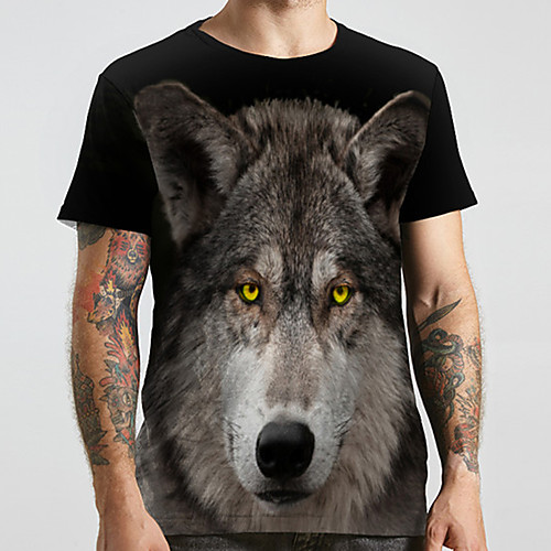 Men's Unisex Tee T shirt Shirt 3D Print Graphic Prints Wolf Plus Size Print Short Sleeve Casual Tops Basic Designer Big and Tall Round Neck Black / Summer
Men's Unisex Tee T shirt Shirt 3D Print Graphic Prints Wolf Plus Size Print Short Sleeve Casual Tops Basic Designer Big and Tall Round Neck Black / Summer