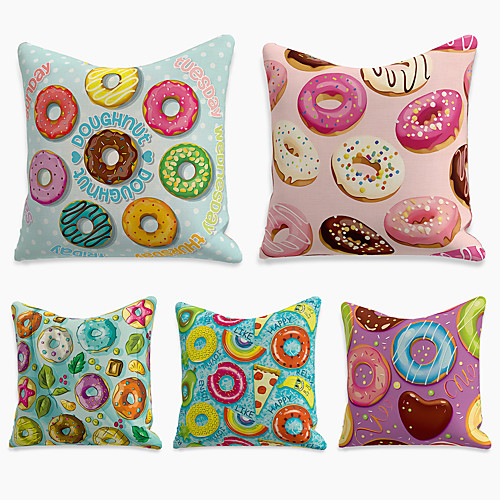 Cushion Cover 5PC Faux Linen Soft Decorative Square Throw Pillow Cover Cushion Case Pillowcase for Sofa Bedroom 45 x 45 cm (18 x 18 Inch) Superior Quality Machine Washable Gourmet Food
Cushion Cover 5PC Faux Linen Soft Decorative Square Throw Pillow Cover Cushion Case Pillowcase for Sofa Bedroom 45 x 45 cm (18 x 18 Inch) Superior Quality Machine Washable Gourmet Food