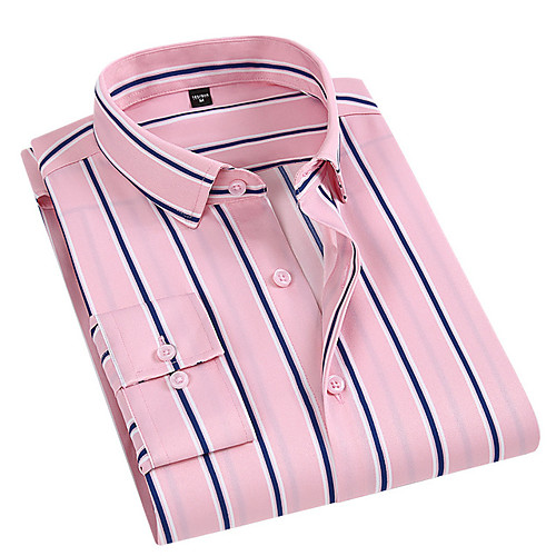Men's Shirt non-printing Striped Long Sleeve Daily Tops Business Basic Button Down Collar Light Pink / Work
Men's Shirt non-printing Striped Long Sleeve Daily Tops Business Basic Button Down Collar Light Pink / Work