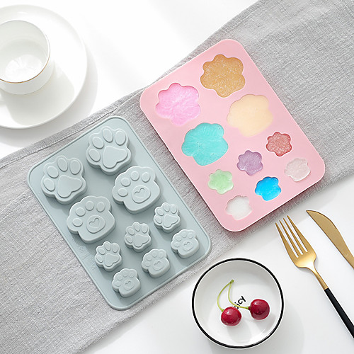 Cake Mould Baking Mold 2 Pieces Silicone 10 Grid Cat Paw Soap Ice Tray Key Chain Mold Cold Insulation Heatproof Consisting Mold
Cake Mould Baking Mold 2 Pieces Silicone 10 Grid Cat Paw Soap Ice Tray Key Chain Mold Cold Insulation Heatproof Consisting Mold