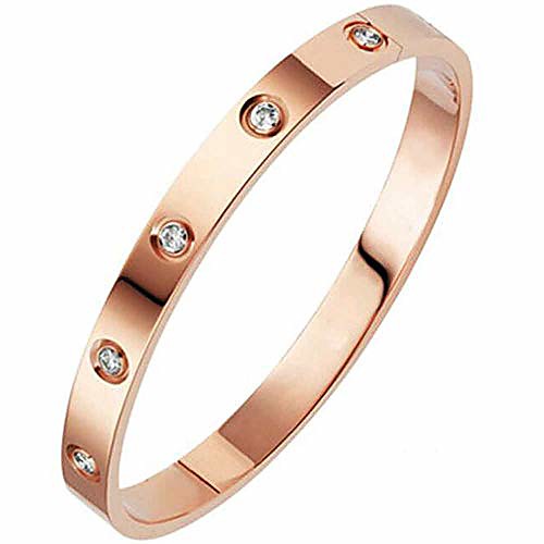 classical plain stainless steel cubic zircon filled bangle bracelet (rose gold)
classical plain stainless steel cubic zircon filled bangle bracelet (rose gold)