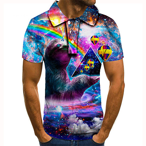 Men's Golf Shirt 3D Print Graphic Prints Kise Animal Button-Down Short Sleeve Street Tops Casual Fashion Cool Rainbow / Sports
Men's Golf Shirt 3D Print Graphic Prints Kise Animal Button-Down Short Sleeve Street Tops Casual Fashion Cool Rainbow / Sports