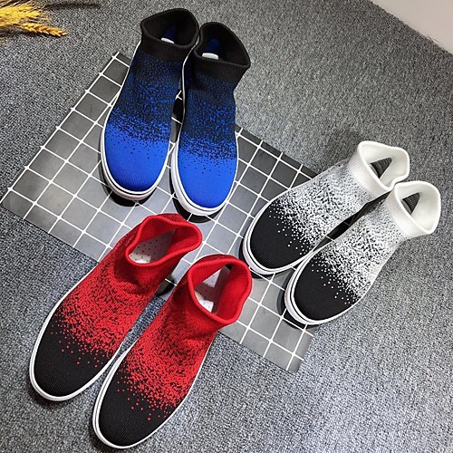 Women's Trainers Athletic Shoes Flyknit Shoes Flat Heel Round Toe Rubber Elastic Fabric Polka Dot Solid Colored White Red Blue
Women's Trainers Athletic Shoes Flyknit Shoes Flat Heel Round Toe Rubber Elastic Fabric Polka Dot Solid Colored White Red Blue