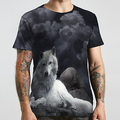 Men's Unisex Tee T shirt 3D Print Graphic Prints Wolf Plus Size Print Short Sleeve Casual Tops Basic Designer Big and Tall Black
Men's Unisex Tee T shirt 3D Print Graphic Prints Wolf Plus Size Print Short Sleeve Casual Tops Basic Designer Big and Tall Black
