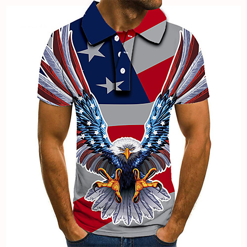 Men's Golf Shirt Tennis Shirt 3D Print Graphic Prints Eagle American Flag Button-Down Short Sleeve Street Tops Casual Fashion Cool Red / Sports
Men's Golf Shirt Tennis Shirt 3D Print Graphic Prints Eagle American Flag Button-Down Short Sleeve Street Tops Casual Fashion Cool Red / Sports