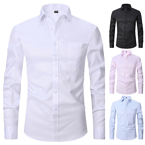 Men's Shirt Solid Colored Button-Down Long Sleeve Casual Tops Cotton Business Basic Casual A B C
Men's Shirt Solid Colored Button-Down Long Sleeve Casual Tops Cotton Business Basic Casual A B C