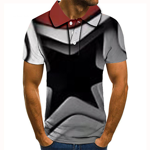 Men's Golf Shirt 3D Print Graphic Prints Star Button-Down Short Sleeve Street Tops Casual Fashion Cool Gray / Sports
Men's Golf Shirt 3D Print Graphic Prints Star Button-Down Short Sleeve Street Tops Casual Fashion Cool Gray / Sports