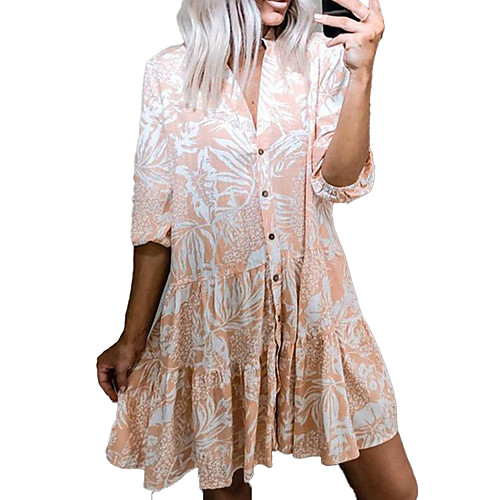Women's Shirt Dress Knee Length Dress Blushing Pink Half Sleeve Floral Print Spring Summer Formal Loose 2021 S M L XL XXL 3XL / Cotton / Cotton
Women's Shirt Dress Knee Length Dress Blushing Pink Half Sleeve Floral Print Spring Summer Formal Loose 2021 S M L XL XXL 3XL / Cotton / Cotton
