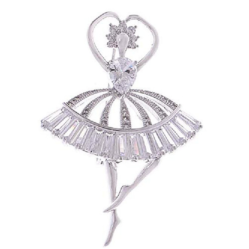 alilang zirconia cubic shining crystal girl ballet dancer ball gown dress brooch pin for women lady shirt suit coat pin, silver heart
alilang zirconia cubic shining crystal girl ballet dancer ball gown dress brooch pin for women lady shirt suit coat pin, silver heart