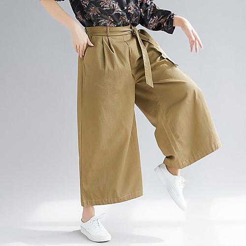 Women's Stylish Streetwear Comfort Daily Weekend Bootcut Pants Plain Ankle-Length Drawstring Pocket Khaki
Women's Stylish Streetwear Comfort Daily Weekend Bootcut Pants Plain Ankle-Length Drawstring Pocket Khaki