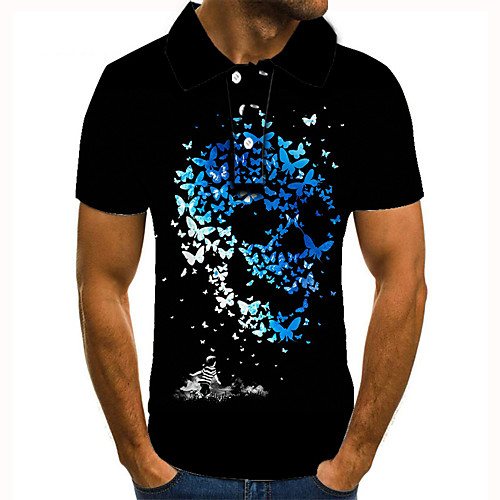 Men's Golf Shirt 3D Print Butterfly Graphic Prints Skull Button-Down Short Sleeve Street Tops Casual Fashion Cool Black / Sports
Men's Golf Shirt 3D Print Butterfly Graphic Prints Skull Button-Down Short Sleeve Street Tops Casual Fashion Cool Black / Sports