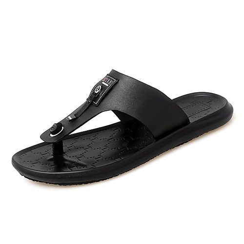 Men's Slippers & Flip-Flops Leather Shoes Casual Beach Daily Outdoor Nappa Leather Cowhide Non-slipping Wear Proof Booties / Ankle Boots Black Spring Summer
Men's Slippers & Flip-Flops Leather Shoes Casual Beach Daily Outdoor Nappa Leather Cowhide Non-slipping Wear Proof Booties / Ankle Boots Black Spring Summer