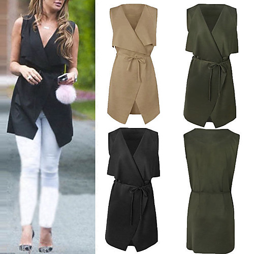 Women's Jacket Solid Color Casual Lace Fall Jacket V Neck Regular Causal Sleeveless 416 Wine / Spring / Holiday
Women's Jacket Solid Color Casual Lace Fall Jacket V Neck Regular Causal Sleeveless 416 Wine / Spring / Holiday