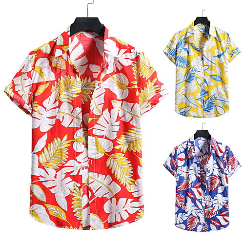 Men's Shirt Other Prints Graphic Tropical Print Short Sleeve Casual Tops Lightweight Tropical Comfortable Beach Blue Red Yellow
Men's Shirt Other Prints Graphic Tropical Print Short Sleeve Casual Tops Lightweight Tropical Comfortable Beach Blue Red Yellow