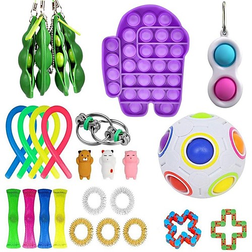 26 pcs Fidget Sensory Toy Set Stress Relief Toys Autism Anxiety Relief Stress Pop Bubble Fidget Sensory Toy For Kids Adults
26 pcs Fidget Sensory Toy Set Stress Relief Toys Autism Anxiety Relief Stress Pop Bubble Fidget Sensory Toy For Kids Adults