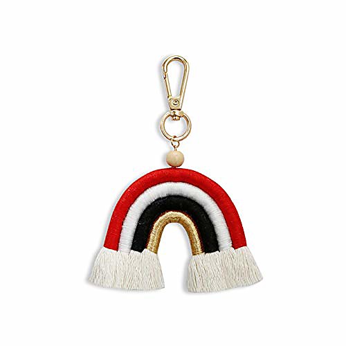 zoonai weaving rainbow tassel charm keychain car keyring holder bag wallet purse decorations for women girls (z-red)
zoonai weaving rainbow tassel charm keychain car keyring holder bag wallet purse decorations for women girls (z-red)