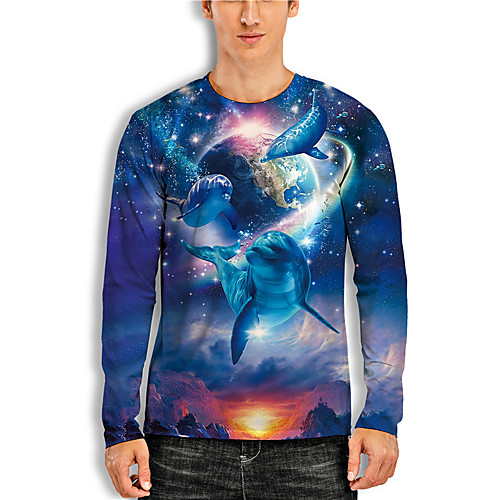 Men's Tees T shirt 3D Print Graphic Prints Fish Animal Print Long Sleeve Daily Tops Casual Designer Big and Tall Blue
Men's Tees T shirt 3D Print Graphic Prints Fish Animal Print Long Sleeve Daily Tops Casual Designer Big and Tall Blue