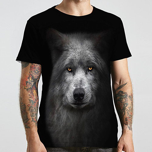 Men's Unisex Tee T shirt Shirt 3D Print Graphic Prints Wolf Plus Size Print Short Sleeve Casual Tops Basic Designer Big and Tall Round Neck Black / Summer
Men's Unisex Tee T shirt Shirt 3D Print Graphic Prints Wolf Plus Size Print Short Sleeve Casual Tops Basic Designer Big and Tall Round Neck Black / Summer