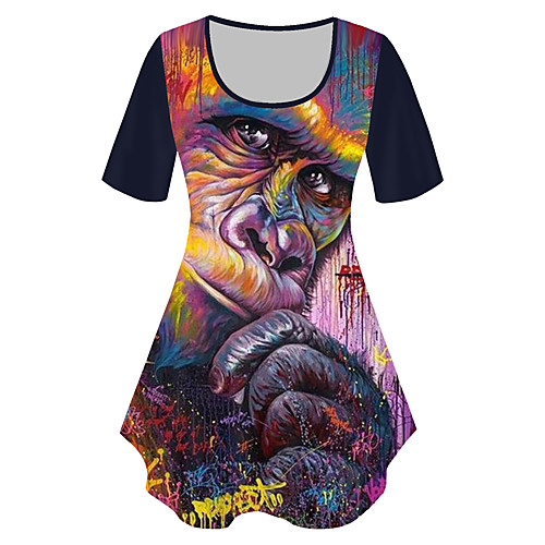 Women's Plus Size Tops T shirt Graphic Animal Print Short Sleeve Crewneck Basic Blue Big Size XL XXL 3XL 4XL 5XL / Holiday
Women's Plus Size Tops T shirt Graphic Animal Print Short Sleeve Crewneck Basic Blue Big Size XL XXL 3XL 4XL 5XL / Holiday