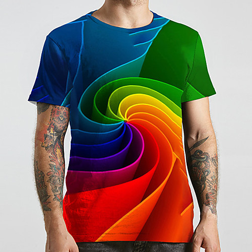 Men's Unisex Tee T shirt Shirt 3D Print Graphic Prints Geometry Plus Size Print Short Sleeve Casual Tops Basic Designer Big and Tall Round Neck Rainbow / Summer
Men's Unisex Tee T shirt Shirt 3D Print Graphic Prints Geometry Plus Size Print Short Sleeve Casual Tops Basic Designer Big and Tall Round Neck Rainbow / Summer