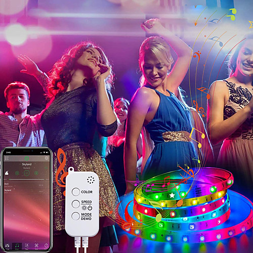 LED Strip Lights Waterproof 20M RGB LED Light Music Sync 1200LEDs LED Strip 2835 SMD Color Changing LED Strip Light Bluetooth Controller and 40 Keys Remote LED Lights for Bedroom Home Party
LED Strip Lights Waterproof 20M RGB LED Light Music Sync 1200LEDs LED Strip 2835 SMD Color Changing LED Strip Light Bluetooth Controller and 40 Keys Remote LED Lights for Bedroom Home Party