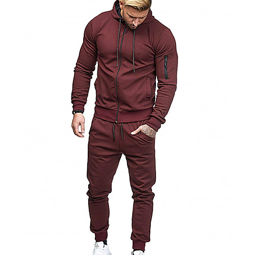 Men's Tracksuit Full Zip Hoodie Solid Color 2 Piece Zipper Hooded Daily Fitness Sportswear Basic Hoodies Sweatshirts Long Sleeve Wine Army Green Black
Men's Tracksuit Full Zip Hoodie Solid Color 2 Piece Zipper Hooded Daily Fitness Sportswear Basic Hoodies Sweatshirts Long Sleeve Wine Army Green Black