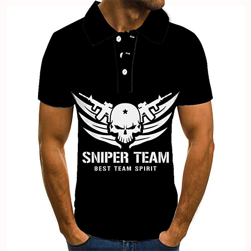 Men's Golf Shirt 3D Print Graphic Prints Skull Button-Down Short Sleeve Street Tops Casual Fashion Cool Black / Sports
Men's Golf Shirt 3D Print Graphic Prints Skull Button-Down Short Sleeve Street Tops Casual Fashion Cool Black / Sports
