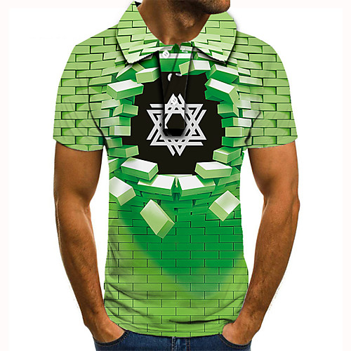 Men's Golf Shirt 3D Print Geometric Graphic Prints Button-Down Short Sleeve Street Tops Casual Fashion Cool Green / Sports
Men's Golf Shirt 3D Print Geometric Graphic Prints Button-Down Short Sleeve Street Tops Casual Fashion Cool Green / Sports