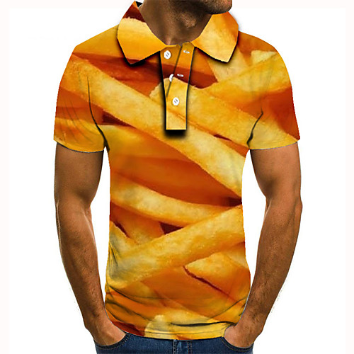 Men's Golf Shirt Tennis Shirt 3D Print Graphic Prints French fries Button-Down Short Sleeve Street Tops Casual Fashion Cool Yellow / Sports
Men's Golf Shirt Tennis Shirt 3D Print Graphic Prints French fries Button-Down Short Sleeve Street Tops Casual Fashion Cool Yellow / Sports