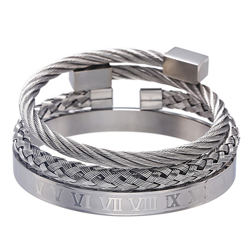 bracelet jewelry retro wild roman alphabet woven square stainless steel bracelet bracelet set for men
bracelet jewelry retro wild roman alphabet woven square stainless steel bracelet bracelet set for men