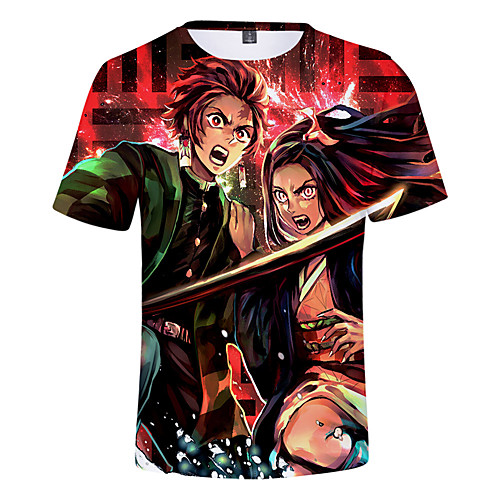 Inspired by Demon Slayer Kamado Tanjirou Cosplay Costume T-shirt Terylene Graphic Printing Harajuku Graphic T-shirt For Women's / Men's
Inspired by Demon Slayer Kamado Tanjirou Cosplay Costume T-shirt Terylene Graphic Printing Harajuku Graphic T-shirt For Women's / Men's