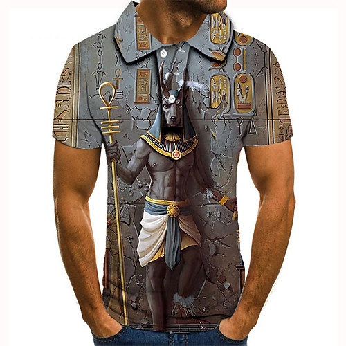 Men's Golf Shirt Tennis Shirt 3D Print Graphic Prints Egypt series Button-Down Short Sleeve Street Tops Casual Fashion Cool Light Blue / Sports
Men's Golf Shirt Tennis Shirt 3D Print Graphic Prints Egypt series Button-Down Short Sleeve Street Tops Casual Fashion Cool Light Blue / Sports