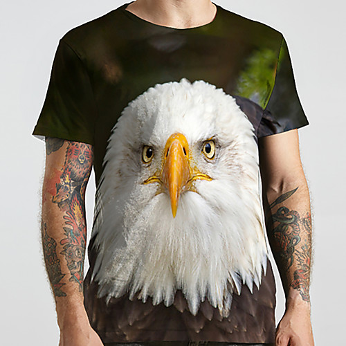 Men's Unisex Tee T shirt Shirt 3D Print Graphic Prints Eagle Animal Plus Size Print Short Sleeve Casual Tops Basic Designer Big and Tall Round Neck Green / Summer
Men's Unisex Tee T shirt Shirt 3D Print Graphic Prints Eagle Animal Plus Size Print Short Sleeve Casual Tops Basic Designer Big and Tall Round Neck Green / Summer