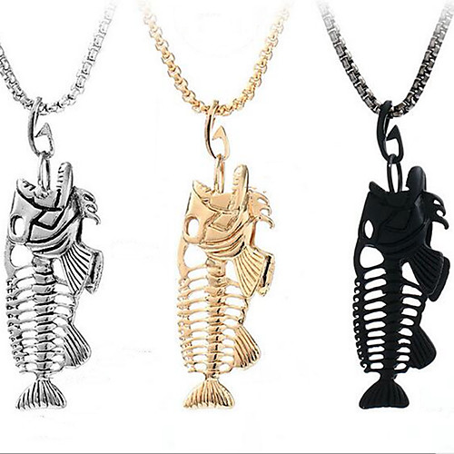 Women's Pendant Necklace Fish Modern Alloy Silver Gold Black 60 cm Necklace Jewelry 1pc For Festival
Women's Pendant Necklace Fish Modern Alloy Silver Gold Black 60 cm Necklace Jewelry 1pc For Festival