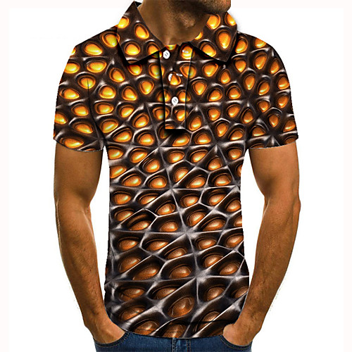 Men's Golf Shirt Tennis Shirt 3D Print Graphic Prints Honeycomb Button-Down Short Sleeve Street Tops Casual Fashion Cool Yellow / Sports
Men's Golf Shirt Tennis Shirt 3D Print Graphic Prints Honeycomb Button-Down Short Sleeve Street Tops Casual Fashion Cool Yellow / Sports