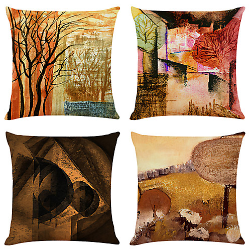 Cushion Cover 4PCS Faux Linen Soft Decorative Square Throw Pillow Cover Cushion Case Pillowcase for Sofa Bedroom 45 x 45 cm (18 x 18 Inch) Superior Quality Machine Washable 
Cushion Cover 4PCS Faux Linen Soft Decorative Square Throw Pillow Cover Cushion Case Pillowcase for Sofa Bedroom 45 x 45 cm (18 x 18 Inch) Superior Quality Machine Washable