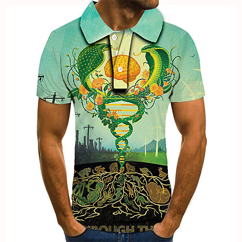 Men's Golf Shirt 3D Print Graphic Prints Snake Button-Down Short Sleeve Street Tops Casual Fashion Cool Green / Sports
Men's Golf Shirt 3D Print Graphic Prints Snake Button-Down Short Sleeve Street Tops Casual Fashion Cool Green / Sports