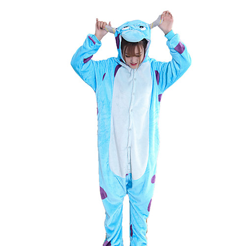 Adults' Kigurumi Pajamas Blue Monster Onesie Pajamas Flannelette Blue Cosplay For Men and Women Boys and Girls Animal Sleepwear Cartoon Festival / Holiday Costumes
Adults' Kigurumi Pajamas Blue Monster Onesie Pajamas Flannelette Blue Cosplay For Men and Women Boys and Girls Animal Sleepwear Cartoon Festival / Holiday Costumes