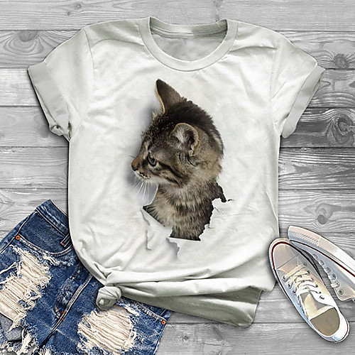 Women's Plus Size Tops T shirt Cat Graphic Animal Print Short Sleeve Crewneck Basic White Big Size XL XXL 3XL 4XL 5XL / Holiday
Women's Plus Size Tops T shirt Cat Graphic Animal Print Short Sleeve Crewneck Basic White Big Size XL XXL 3XL 4XL 5XL / Holiday