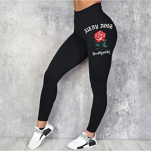 Women's Sporty Fashion Comfort Skinny Leisure Sports Weekend Leggings Pants Flower / Floral Letter Ankle-Length Sporty Elastic Waist Print Blue Black
Women's Sporty Fashion Comfort Skinny Leisure Sports Weekend Leggings Pants Flower / Floral Letter Ankle-Length Sporty Elastic Waist Print Blue Black